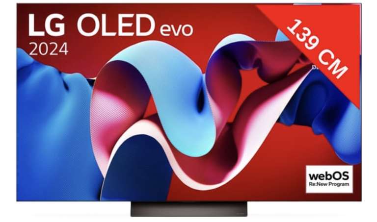 TV OLED 55" 4K Ultra HD LG OLED55C4 Evo (2024) - SmartTV (WebOS24), Dolby Atmos (via ODR 200€)
