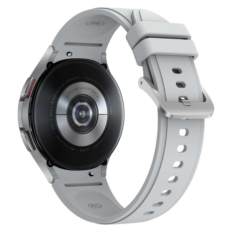 Montre connectée Samsung Galaxy Watch4 Classic - 46 mm, Argent (Via ODR de 50€)