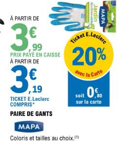 Paire de gants de jardin Mapa (via 0,80€ sur carte de fidélité et ODR 2€)