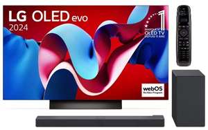 TV OLED 55" 4K Ultra HD LG OLED55C4 Evo (2024) + Barre de Son LG SC9S - 400W, Dolby Atmos, DTS:X + Télécommande Sofabaton U2 (via 200€ ODR)