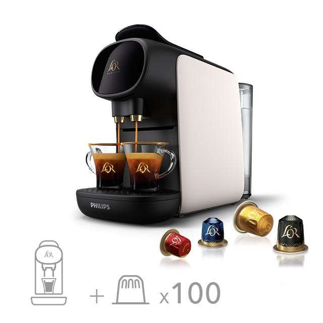 Machine à café à capsules Philips L'Or Barista Original + 200 capsules (Plusieurs coloris)