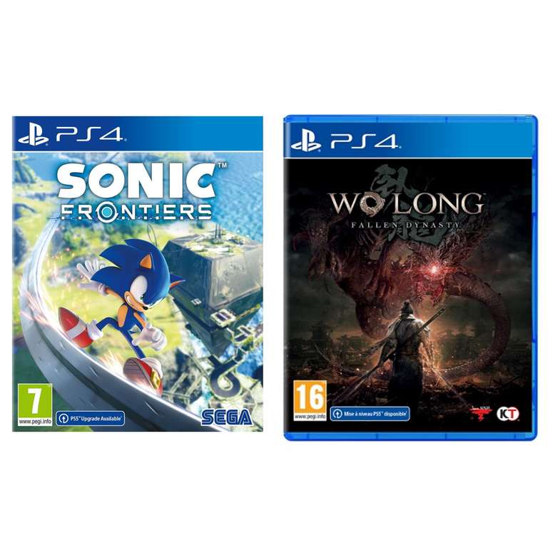 Sonic Frontiers ou Wo Long : Fallen Dynasty sur PS4 avec Mise à jour PS5 gratuite (ou Wo Long sur Xbox Series X & Xbox One à 19,99€)