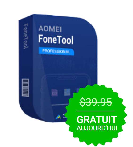 Logiciel Aomei FoneTool Pro 2.4.0 Gratuit - sauvegarder photos et vidéos, licence d'1 an (Dématérialisé)