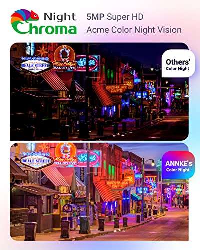 Caméra de surveillance extérieure ANNKE NightChroma NCA500 - 5 MP (2560x1944), Vision nocturne polychrome, Super ouverture f/1.0, 0.0005 Lux