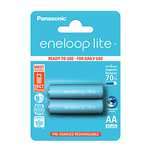 Pack de 2 piles AA rechargeables Panasonic Eneloop Lite - Ni-MH, prêtes à l'emploi
