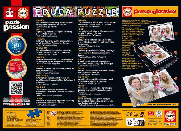 Lot de 2 puzzles Stitch Educa - 500 pièces chacun, 34 x 48 cm