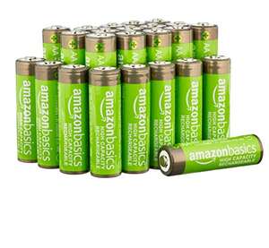 Lot de 24 piles rechargeables Amazon Basics format AA 2400 mAh