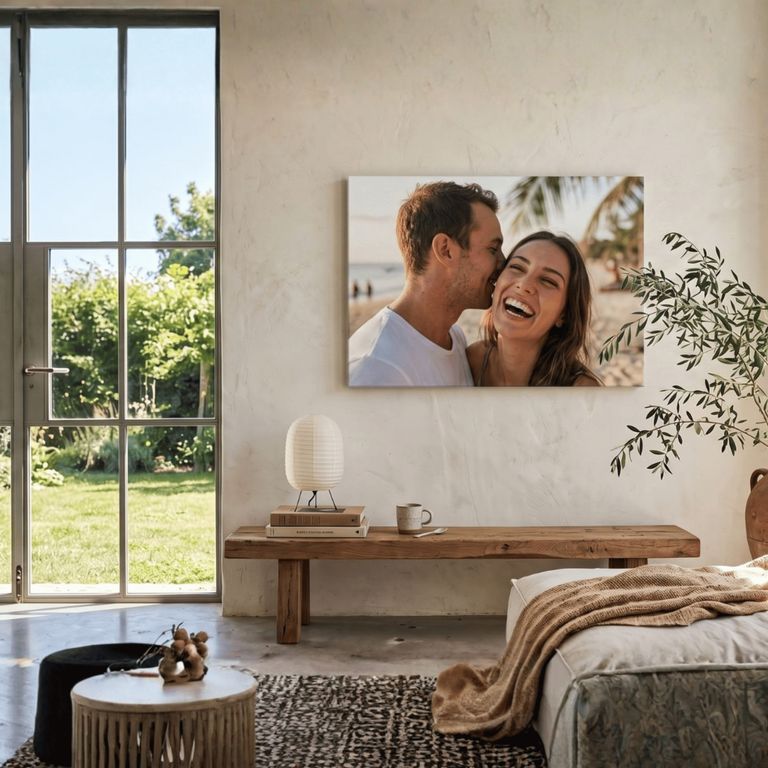 69% de réduction sur tout l'assortiment chez HelloDeco - Ex: photo sur toile personalisée 30x20 cm