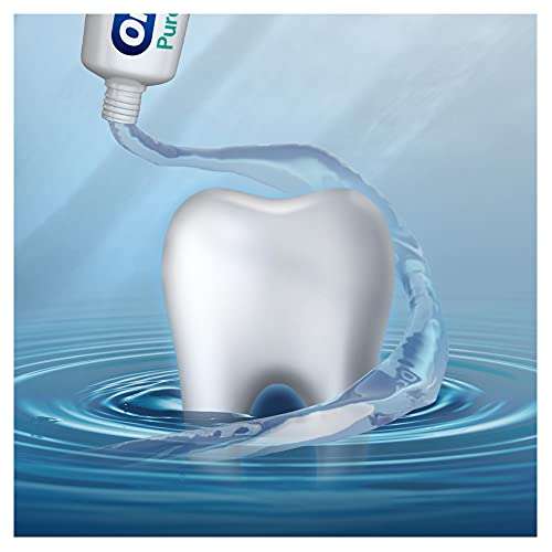 Lot de 12 tubes de dentifrice Oral-B PureActiv Soin Fraîcheur - Proctection Caries, Arôme Menthe Fraîche Naturelle, 12 x 75 ml (via coupon)