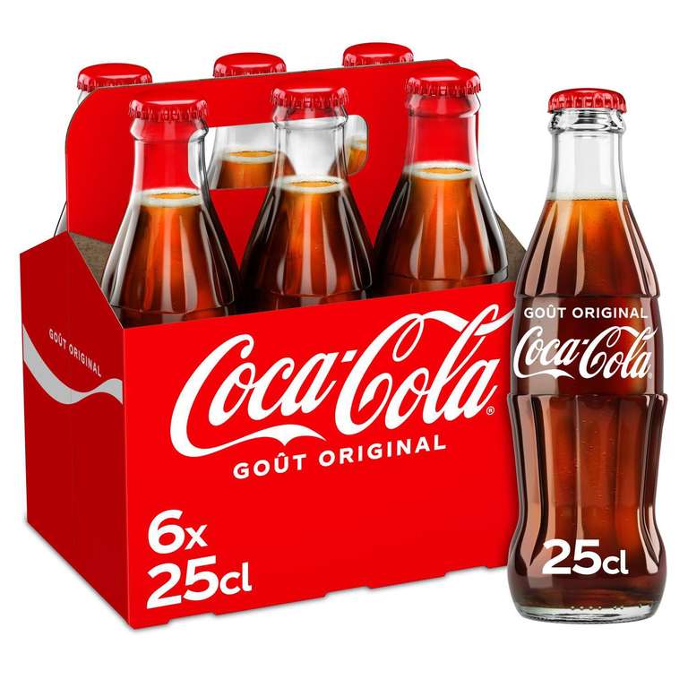 Lot de 2 packs de 6 bouteilles de Coca-Cola - 12 x 25 cl (Mercin-et-Vaux 02)