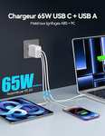 Chargeur USB C Tecknet - 65W GaN Tech avec 3 en 1 (Via Coupon - Vendeur Tiers)