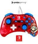 Manette Filaire Pdp Rock Candy pour Nintendo Switch - Rouge, Edition Mario