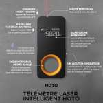 Télémètre Laser Numérique Bluetooth HOTO, 0,05 – 30m, Précision ±2 mm, m/ft + en Unités Commutables (Vendeur tiers)