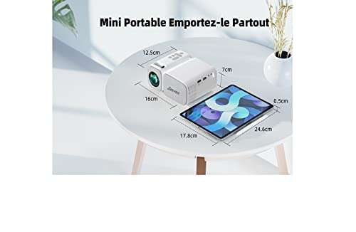 Videoprojecteur, Mini Projecteur Portable, 8000L Retroprojecteur