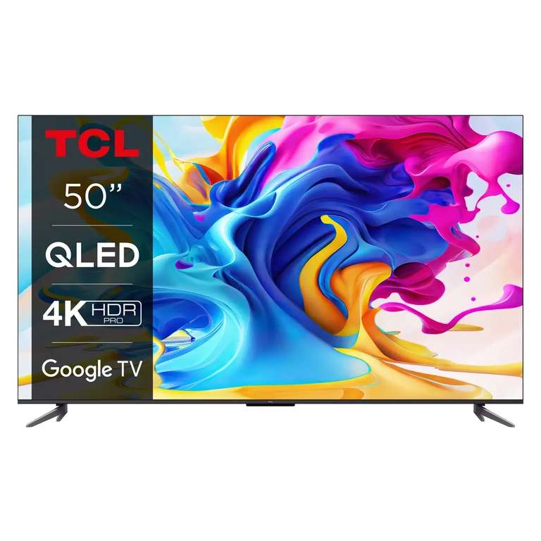 TV QLED 50" TCL 50C644 (2023) - 4K UHD, Smart TV, HDMI 2.1, Dolby Vision / Atmos, Google TV (via ODR 100€)