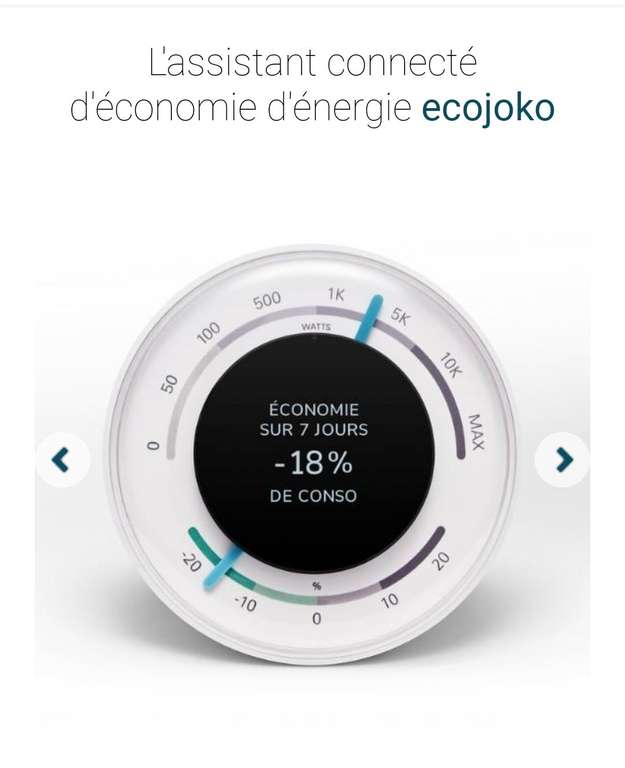 Assistant connecté d'économie d'énergie Ecojoko (ecojoko.com)