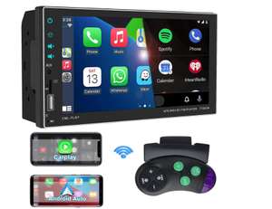 Autoradio 7" Awesafe 2 Din Carplay & Android Auto/iOS Mirror/Auto Link - Écran Tactile (via coupon - vendeur tiers)