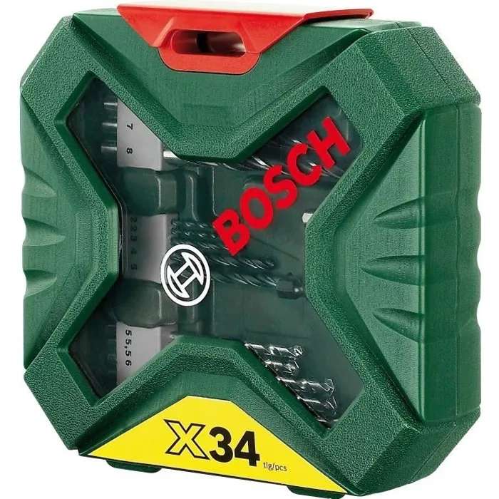 Perceuse visseuse à percussion Bosch EasyImpact 18V-40 2x2.0AH + Coffret X-Line 34 pièces (via ODR 20€)