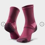 Lot de 2 paires de chaussettes de randonnée Decathlon Quechua Hike 500 - Bordeaux, tailles 35/38 ou 39/42