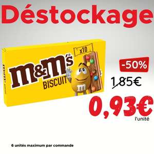 Biscuit au chocolat M&M's - 189g - DDM au 09/10/2022