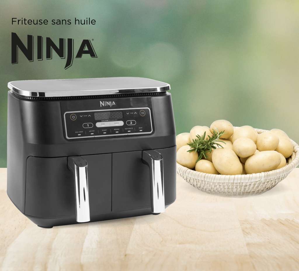 NINJA FOODI AF300EU - Friteuse sans huile Dual Zone - Fonctions Sync, Match  - 6 modes de cuisson - 7,6L - 2400W - Cdiscount Electroménager