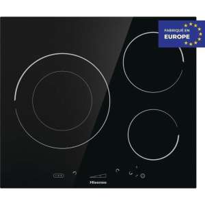 Plaque de cuisson à induction Hisense I6341C - 3 zones, 7200W, L59.5 x P52 x H54 cm, Noire (via ODR 20€)