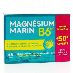 Lot de 2 paquets de 45 gellules de Magnésium Marin B6 Pharmasciences