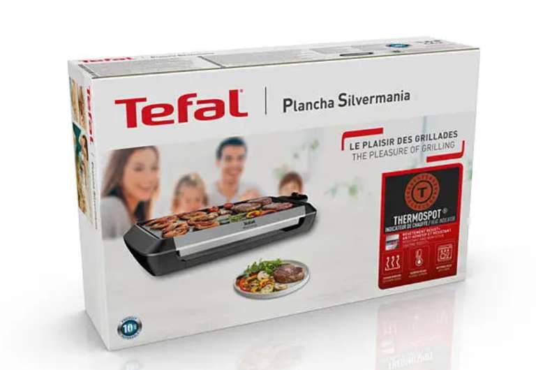 Plancha Silvermania - Tefal CB670801 barbecue et grill, Dessus de table Electrique Noir 1600 W