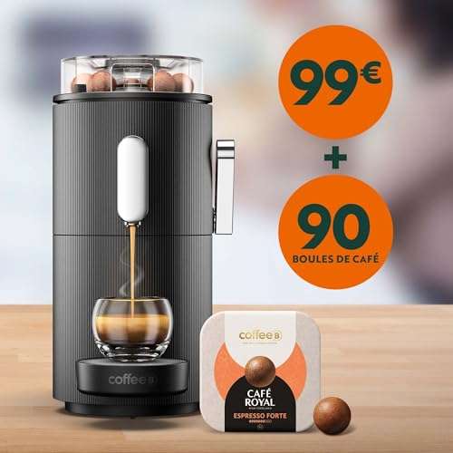 Machine à Café CoffeeB Globe Blanc 1.3L avec 90 Coffee Balls Expresso Forte  - 100% Compostables (Vendeur Tiers) –