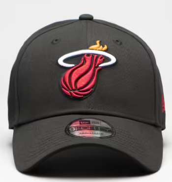 Sélection de casquettes NBA Homme / Femme en promotion - Ex : Miami Heat Noir