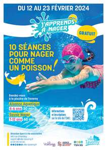 Stages d'apprentissage de la natation pour les 4-6 ans et 7-12 ans - Piscine intercommunale de Taverny (95)