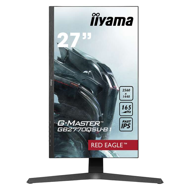 Écran PC 27" Iiyama G-Master Red Eagle GB2770QSU-B1 - QHD, Dalle IPS, 165 Hz, 0.5 ms, FreeSync