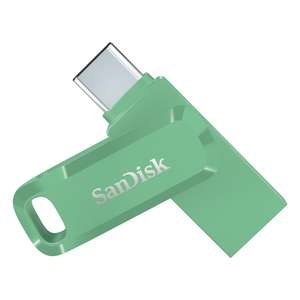 Clé USB SanDisk Ultra Dual Drive Go - 128 Go, Type-C avec connecteurs USB Type-C et USB Type-A réversibles, jusqu'à 400 Mo/s, vert