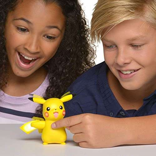 Figurine électronique Interactive My Partner Pikachu Pokémon avec capteurs tactiles Qui Parle, Bouge et s'illumine
