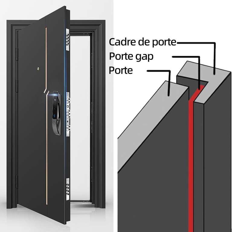 Joint Porte D-Profil Blanc - 6m - Voiture Fenêtre Isolant Froid et Phonique Joint Isolation (Vendeur Tiers)