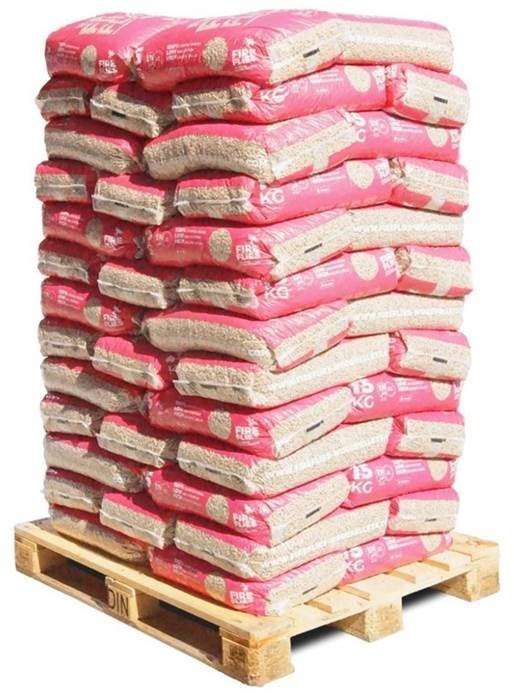 Granulés de bois DIN+/EN+ Fire Flies en palette de 65 sacs de 15kg (soltech-nrj.com)