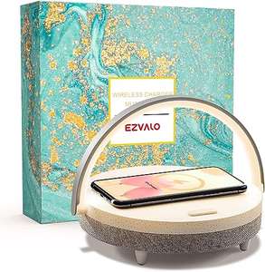 Lampe de chevet tactile Ezvalo - chargeur sans fil, enceinte bluetooth & veilleuse led (vendeur tiers)