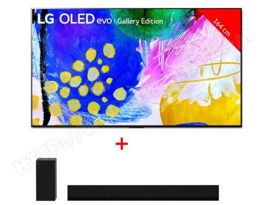 TV 65" LG OLED65G2 2022 - OLED, 4K, 100 Hz, Dolby Vision & Atmos + Barre de son LG G1 (via ODR de 300€)