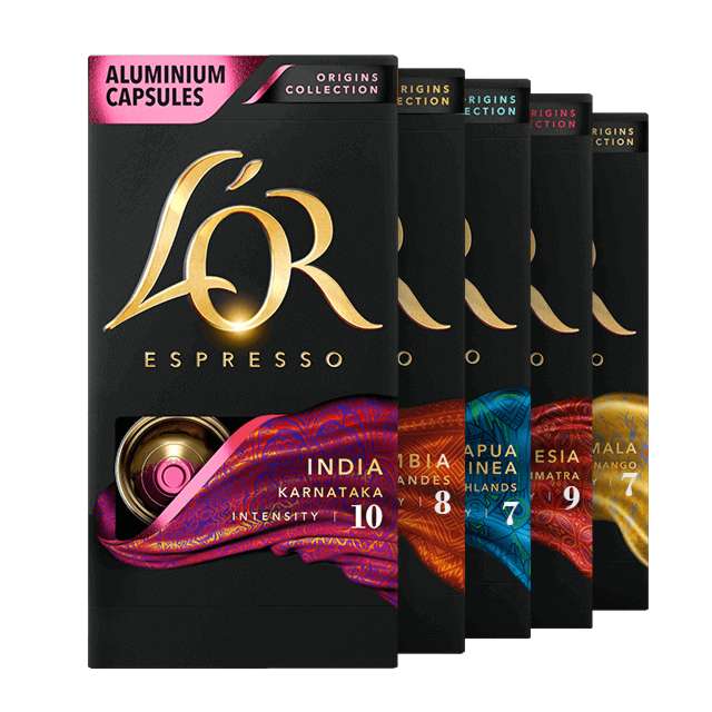 Pack de 100 Capsules L'Or Espresso compatibles Nespresso & L'Or Barista - 5 Saveurs