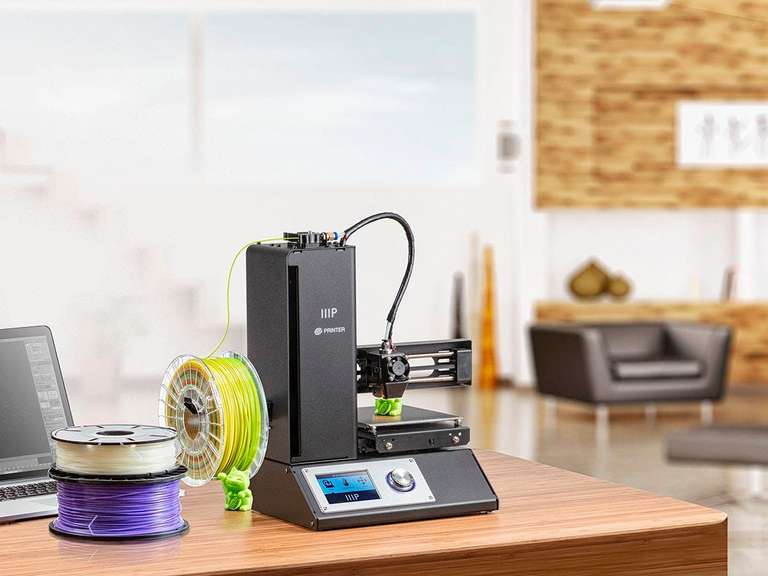 Imprimante 3D Monoprice Select Mini V2 - Pré-assemblée et calibrée, Plateau chauffant, Ecran IPS, Volume d'impression 12 x 12 x 12 cm
