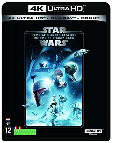 Film Blu-Ray 4K Star Wars Episode V - L'empire Contre-Attaque (4K Ultra-HD + Blu-ray + Blu-ray Bonus)
