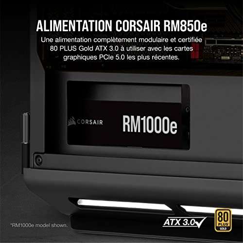 Alimentation PC Corsair RM850e (2023) - 850W, ATX 3.0, PCIe 5.0, 80+ Gold –