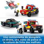 Lego City 60319 - Le Sauvetage des Pompiers et La Course-Poursuite de La Police