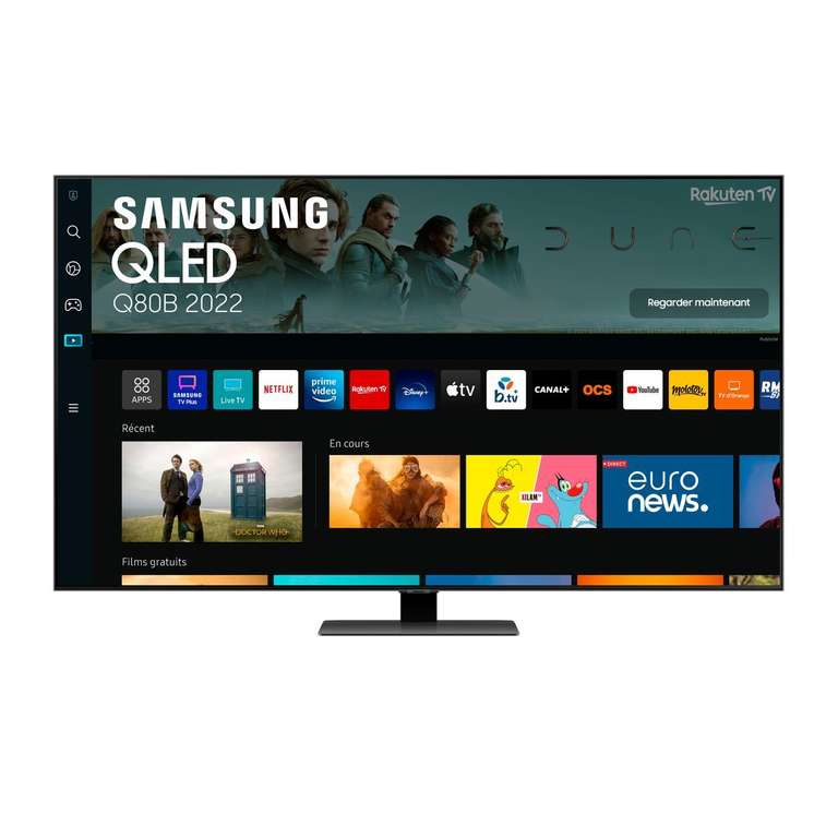 TV 65" Samsung QE65Q80B - 4K UHD, QLED (via 152€ sur la carte + 139€ via ODR)