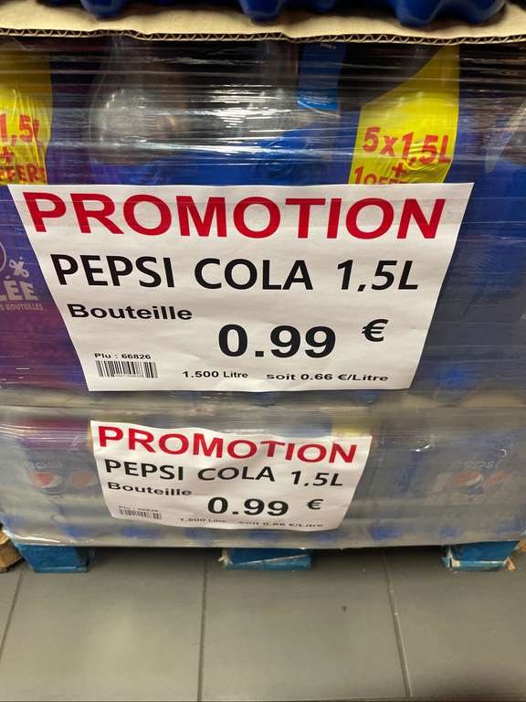 Sélection de produits en promotion - Ex: Bouteille de Pepsi 1,5L - Halles Market (Bonneuil-sur-Marne 94)