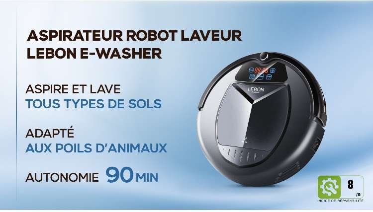 Aspirateur robot laveur E-washer Lebon
