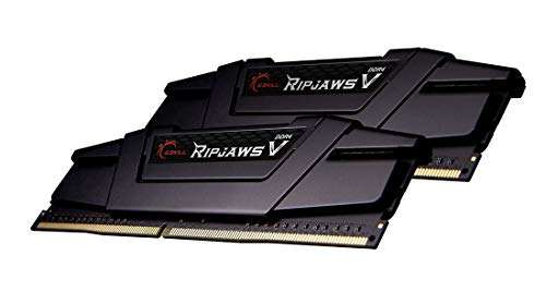 Kit Mémoire RAM DDR4 G.Skill Ripjaws V (F4-3600C18D-32GVK) - 32 Go (2 x 16 Go), 3600 MHz, DDR4, CL18