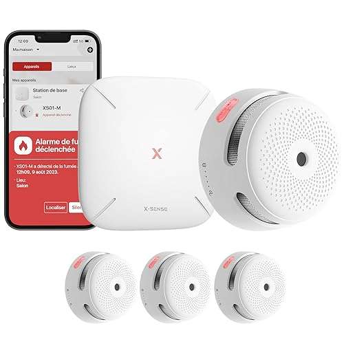 Détecteur de Fumée Wi-FI X-Sense FS31 - Kit Sécurité Maison avec