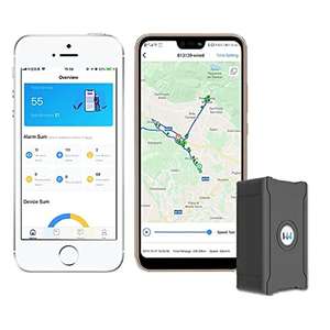 Traceur GPS connecté wanwaytech - Batterie rechargeable, Autonomie 30 jours, Nécessite un abonnement mensuel à 8,99€ (vendeur tiers)