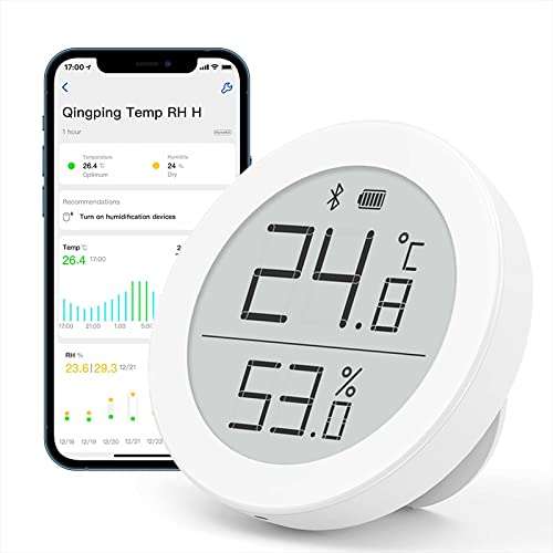 Capteur hygromètre à thermomètre numérique Qingping - Bluetooth, fonctionne avec Apple HomeKit (Vendeur tiers)